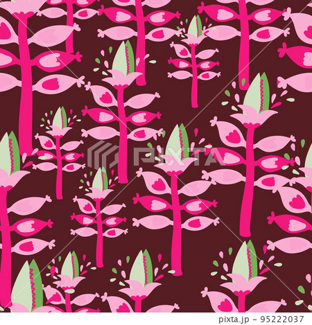 Venus flytrap flower seamless pattern. Contemporary botanical floral ornament. Strange plants endless wallpaper. Venus flytrap flower seamless pattern. Contemporary botanical floral ornament. Strange plants endless wallpaper. 95222037