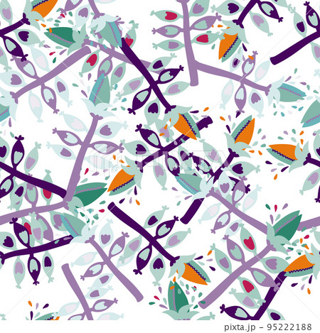 Venus flytrap flower seamless pattern. Contemporary botanical floral ornament. Strange plants endless wallpaper. Venus flytrap flower seamless pattern. Contemporary botanical floral ornament. Strange plants endless wallpaper. 95222188