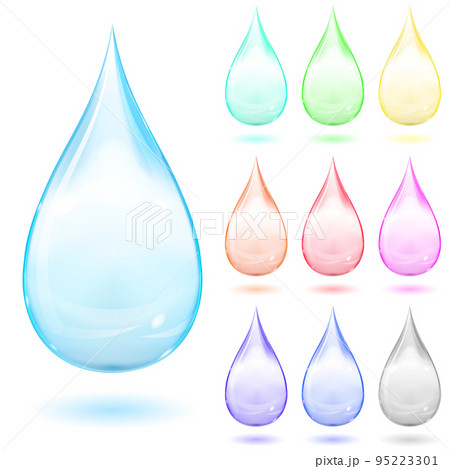 Set of multicolored drops Set of multicolored drops 95223301