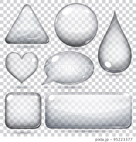 Transparent glass shapes 95223377