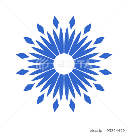 Abstract Blue Cornflower Icon. Circle Shape Design Element. Abstract Blue Cornflower Icon. Circle Shape Design Element. 95224499