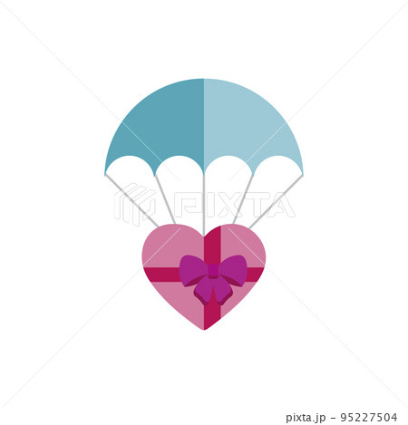 parachutes clipart heart