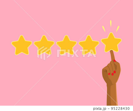 Female Hand Five Stars Review 95228430
