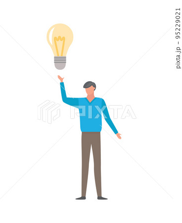 Man Having Good Idea Isolated on White Businessman Man Having Good Idea Isolated on White Businessman 95229021