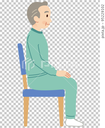 老人坐在椅子上 看護人椅子坐姿 老人坐在椅子上 看護人椅子坐姿 95229102