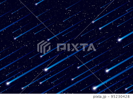 無限の宇宙空間に無数の流れ星　壁紙　背景 95230428