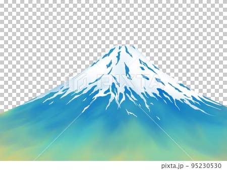 富士山の水彩手描き素材のイラスト素材 [95230530] - PIXTA