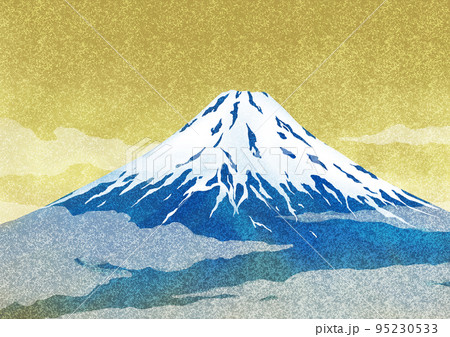 富士山の和風背景イラストのイラスト素材 [95230533] - PIXTA