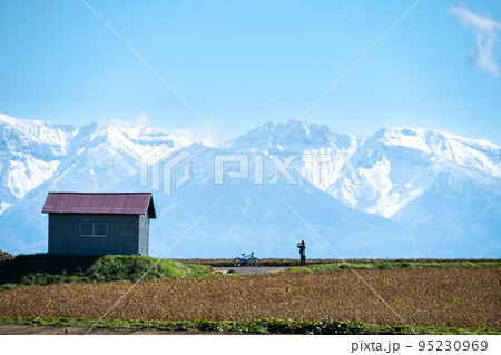 美瑛から見た十勝連邦と農地 95230969