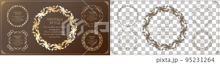 Fashionable frame. Design template. A set of gorgeous foreheads. Fashionable frame. Design template. A set of gorgeous foreheads. 95231264
