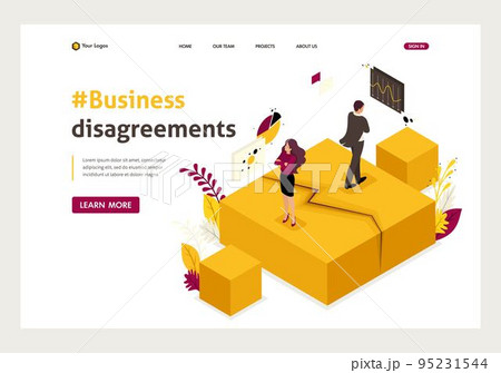 Isometric business partner disagreements, disputes and conflicts. Website Template Landing page Isometric business partner disagreements, disputes and conflicts. Website Template Landing page 95231544