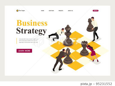 Isometric concept strategic business planning, teamwork. Website Template Landing page Isometric concept strategic business planning, teamwork. Website Template Landing page 95231552
