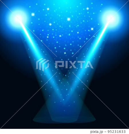 The light streaming from the lamp, the light source, light, direction of light rays. Blue lenses, magic glare shining lights. Vector illustration The light streaming from the lamp, the light source, light, direction of light rays. Blue lenses, magic glare shining lights. Vector illustration 95231633