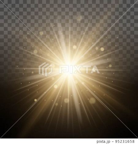 Bright glow light magical lighting, background transparent lens effect. Easy to change the background. Vector illustration 95231658