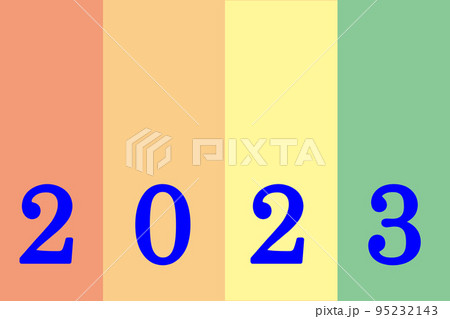 2023年とカラフルな背景 2023年とカラフルな背景 95232143