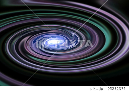 宇宙空間のワープをイメージした背景素材（ワームホール ・ブラックホールのイメージ） 95232375