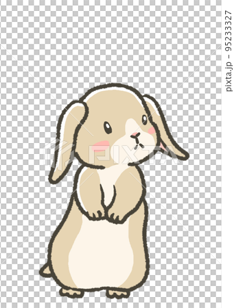 一隻兔子站立的插圖 一隻兔子站立的插圖 95233327