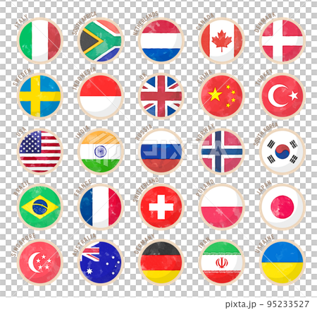 水彩の国旗アイコン 95233527