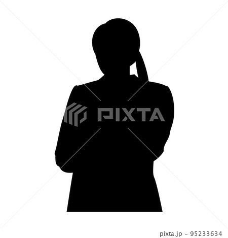 怒るビジネスウーマンのシルエットイラスト 怒るビジネスウーマンのシルエットイラスト 95233634