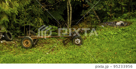 a rustic iron cart a rustic iron cart 95233956