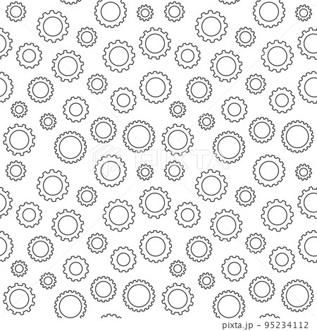 Seamless Gear Wheel vector concept pattern 95234112