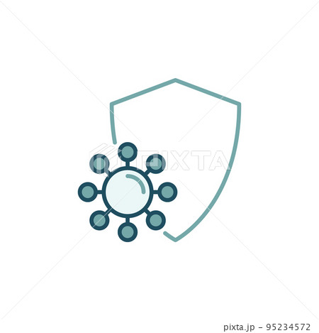Virus Protection vector concept modern colored icon Virus Protection vector concept modern colored icon 95234572