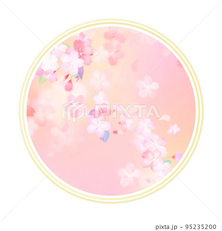 桜のフレーム素材 95235200