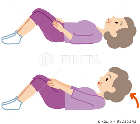 体操をする高齢者　健康　介護　リハビリ 95235342