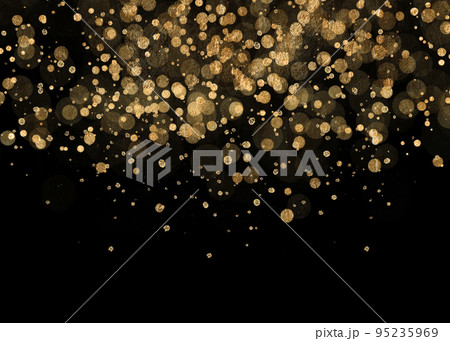キラキラとした金色のスパークルが輝くラグジュアリーな背景 95235969