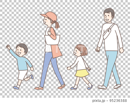 Walking family Walking family 95236388