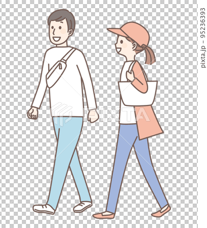 走路的夫婦 95236393