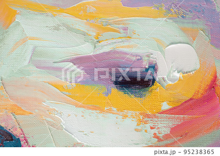 Contemporary art. Abstract art background. Multicolored bright texture. Fragment of artwork. Inspired by the sky, as well as steam and smoke. Contemporary art. Abstract art background. Multicolored bright texture. Fragment of artwork. Inspired by the sky, as well as steam and smoke. 95238365