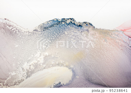 Aabstract fluid art painting in alcohol ink technique, mixture blue, red and gold paints. Frozen paint mixes, weaves incredible patterns and spots. Aabstract fluid art painting in alcohol ink technique, mixture blue, red and gold paints. Frozen paint mixes, weaves incredible patterns and spots. 95238641