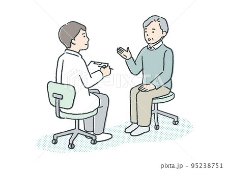 病院を受診する高齢者 95238751