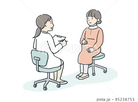検診を受ける妊婦 95238753