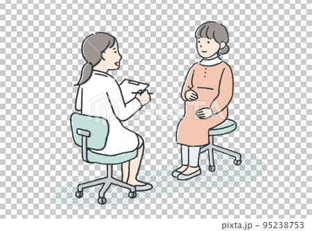 検診を受ける妊婦 95238753