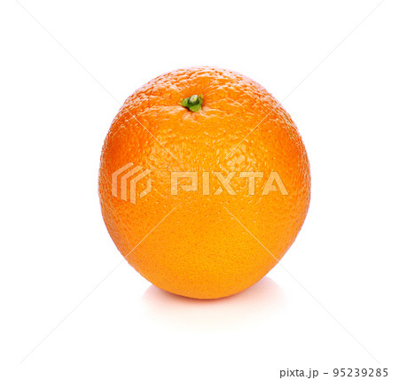 Ripe orange isolated on white background 95239285