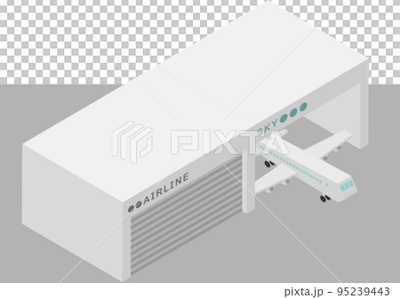 Isometric airplane hangar Isometric airplane hangar 95239443