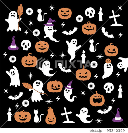 Happy Halloween Vector. magic elements. Pumpkins, Happy Halloween Vector. magic elements. Pumpkins, 95240399