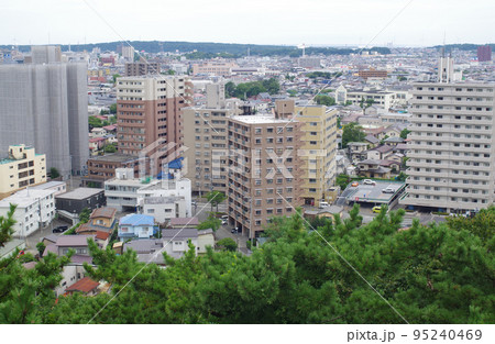 展望台から眺めた秋田市内の景色 展望台から眺めた秋田市内の景色 95240469