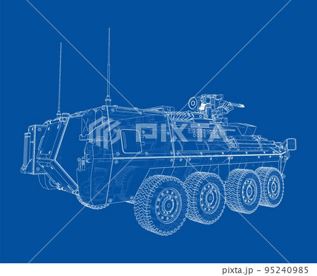 Armored personnel carrier. Vector 95240985