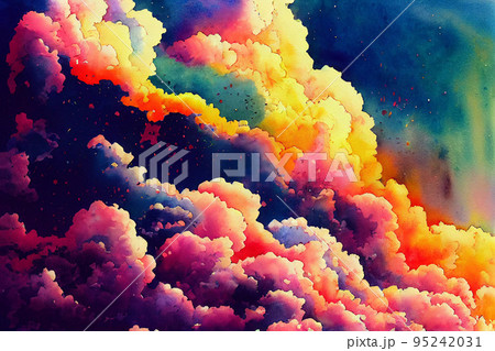 Creativity and imagination. Creative brain. Left and right hemisphere of human brain 95242031