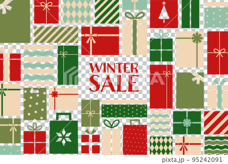 背景パターン_クリスマスプレゼント 95242091