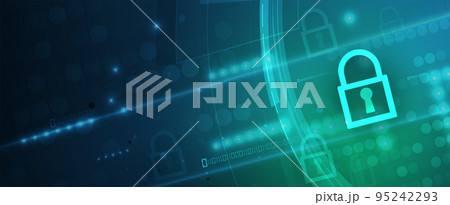 Cybersecurity and information or network protection. Future technology web services for business and internet project Cybersecurity and information or network protection. Future technology web services for business and internet project 95242293