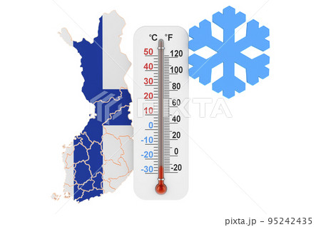 Extreme cold in Finland concept. 3D rendering 95242435