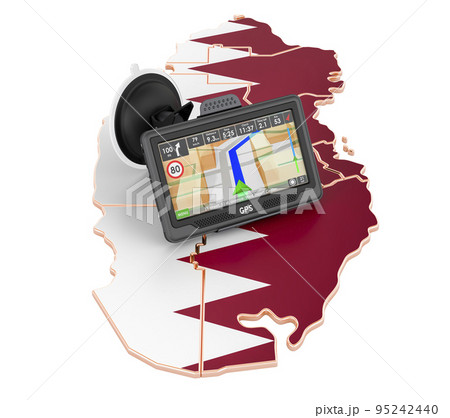 GPS navigation in Qatar, 3D rendering 95242440
