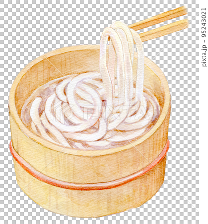 Kamaage udon watercolor illustration 95243021