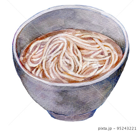 一杯のかけそば　水彩イラスト 95243221