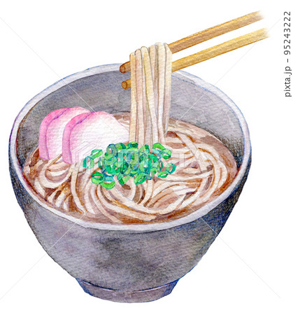 一杯のかけそば　水彩イラスト 95243222