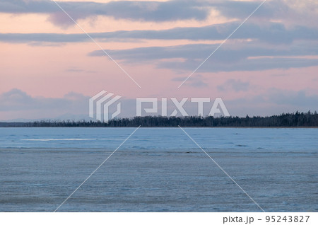 風連湖の夕暮れ 冬 風連湖の夕暮れ 冬 95243827